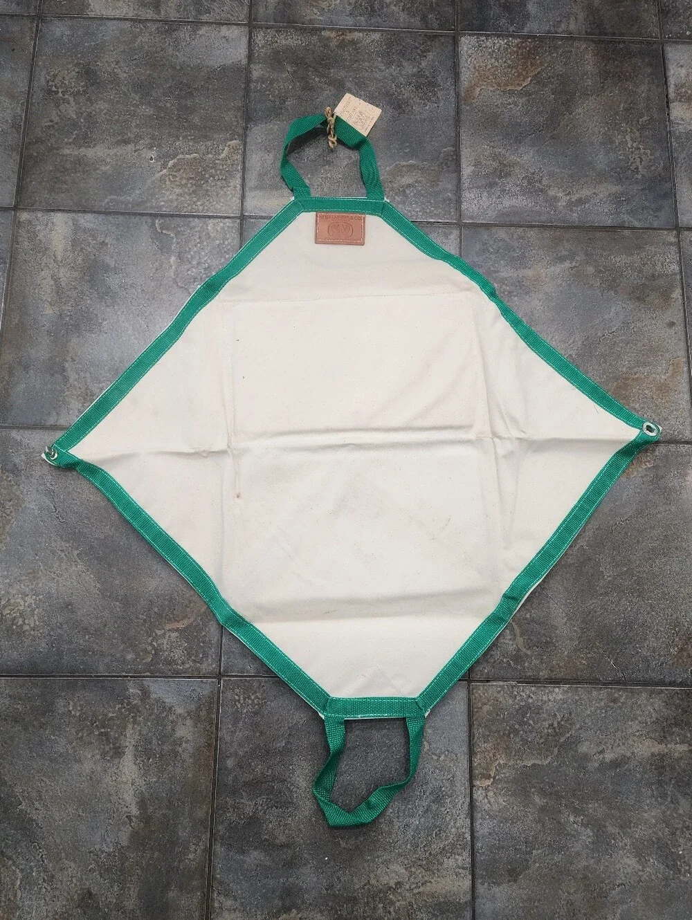 Vintage Hen-Feathers & Co. Garden Gatherer Canvas Vegetable Carrying Tote Bag